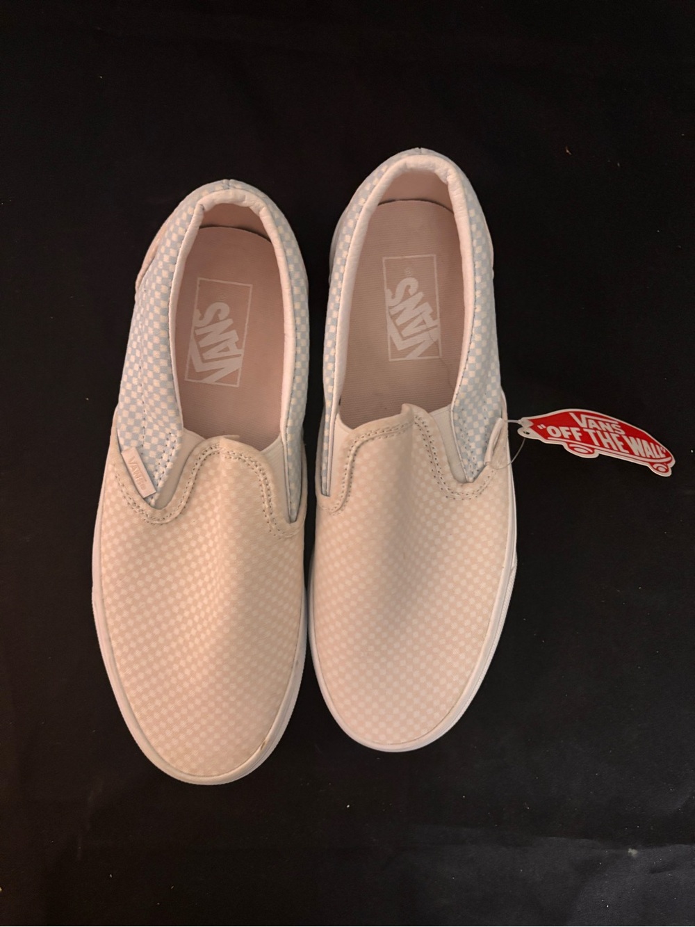 Vans Shoes Women’s Size 8 - Pink Checkerboard & Light Blue Checkerboard sides